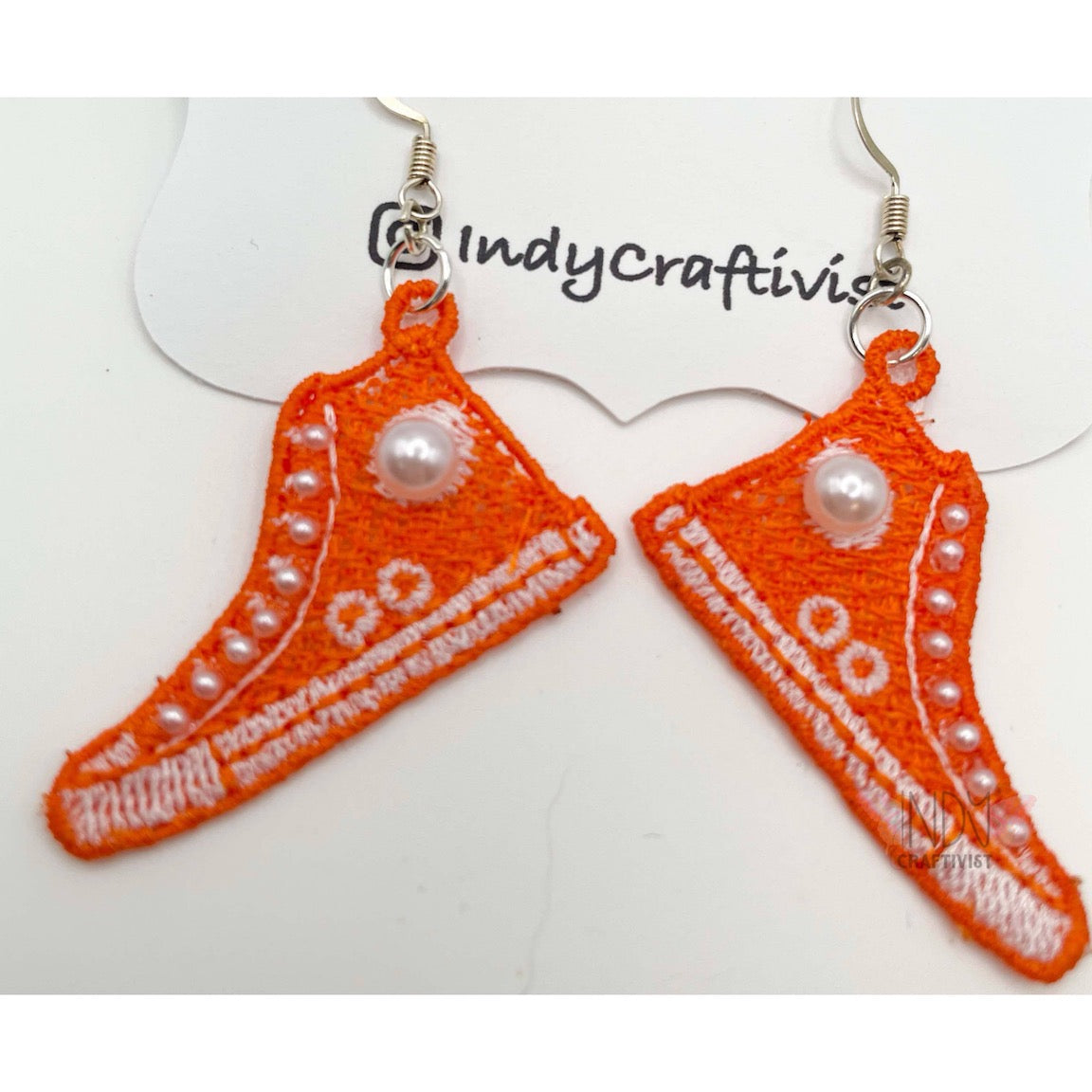 Made-To-Order I'm Speaking Converse Like Earrings With Pearls