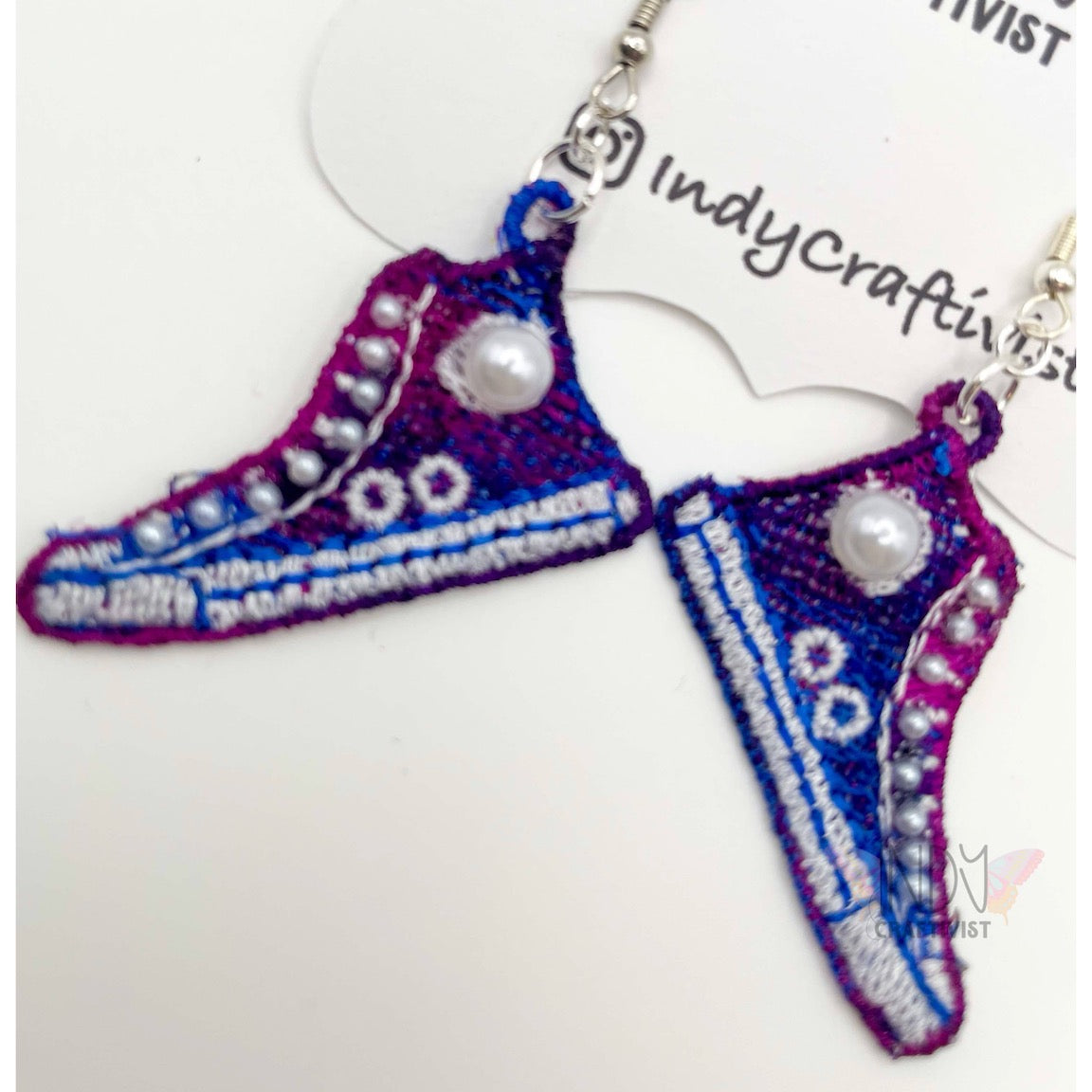 Made-To-Order I'm Speaking Converse Like Earrings With Pearls