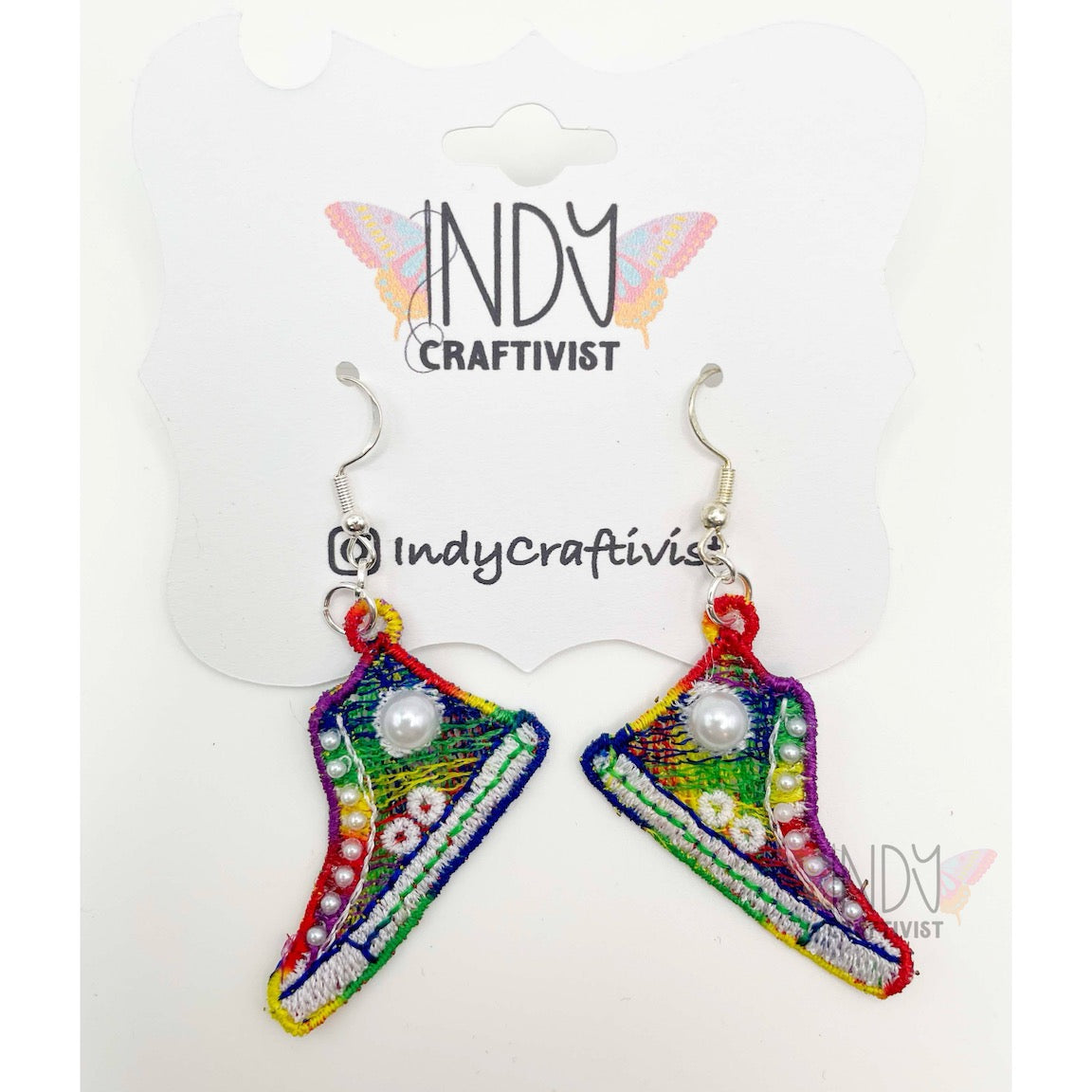 Made-To-Order I'm Speaking Converse Like Earrings With Pearls