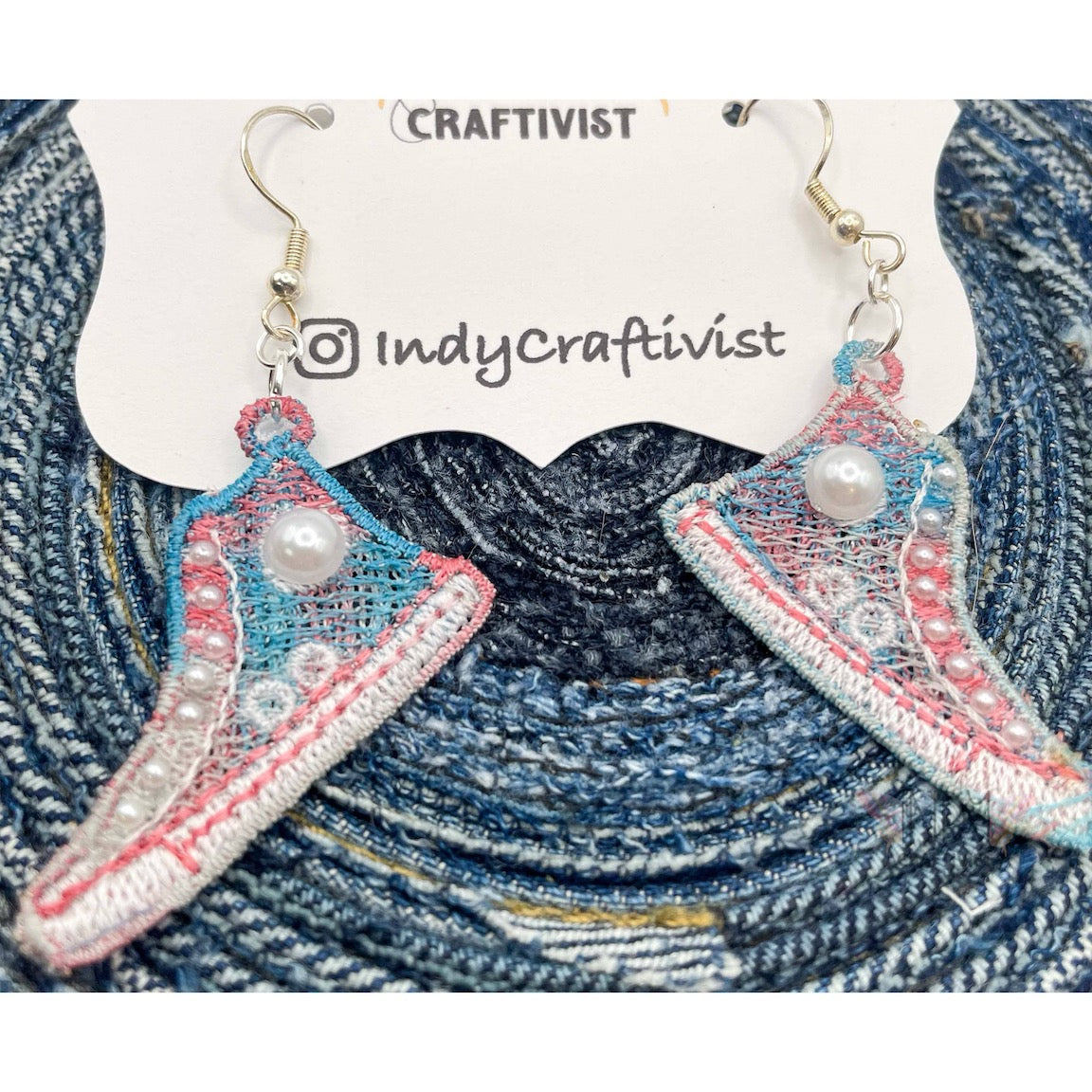 Made-To-Order I'm Speaking Converse Like Earrings With Pearls