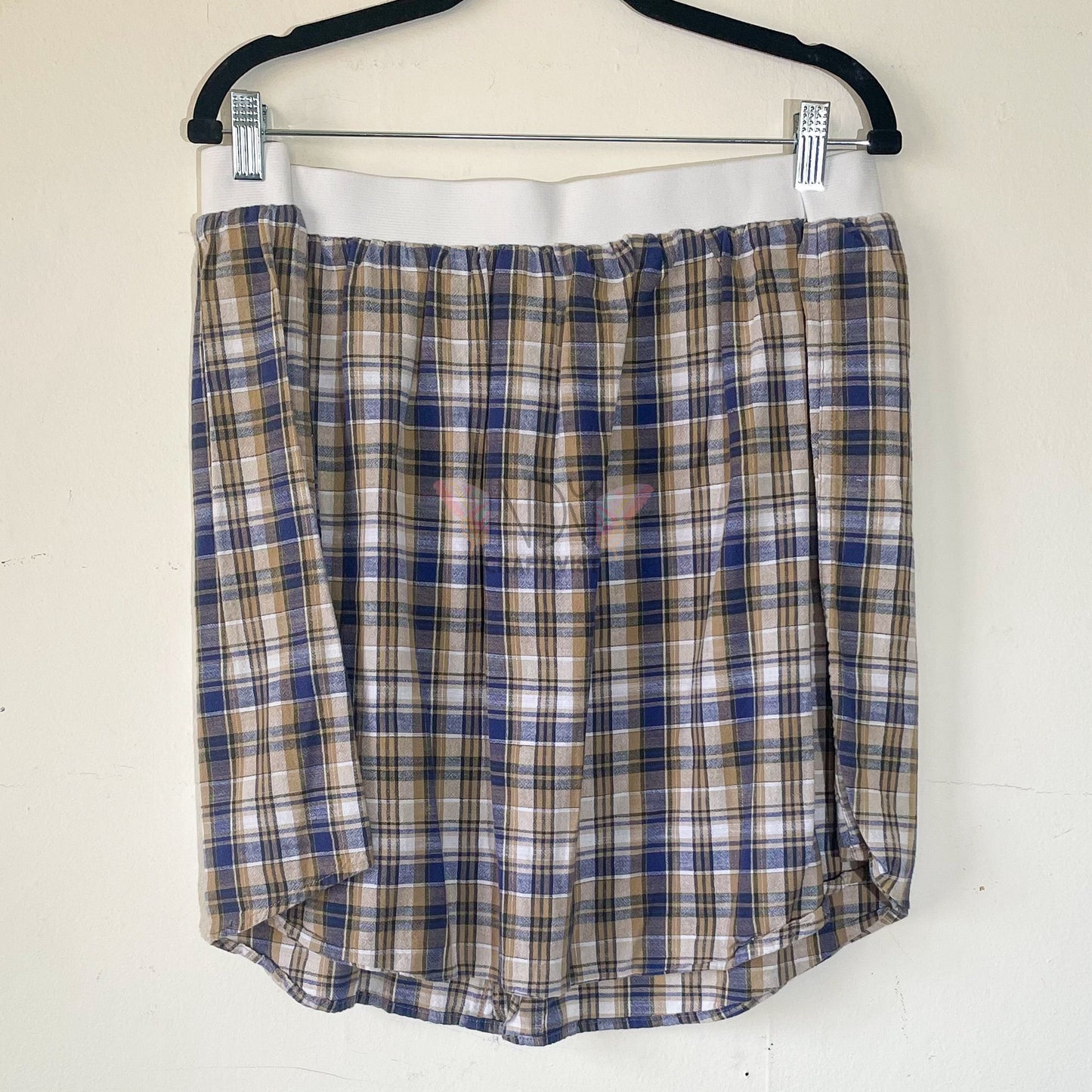 Striped Upcycled Men's Button Down Skirt