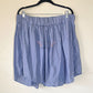 Blue Upcycled Men's Button Down Skirt with Embroidery