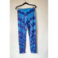 Adult Large Blue Tie Dye Cotton Leggings