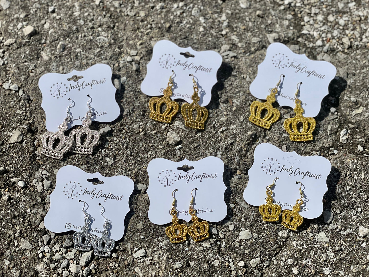 Small Crown Earrings