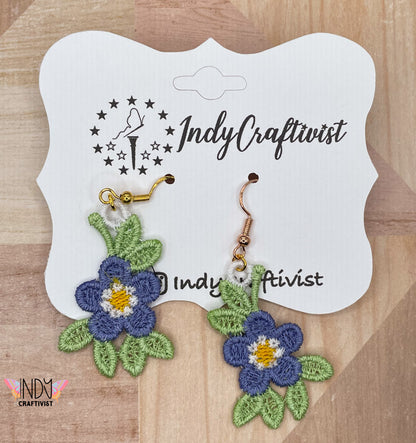 Forget Me Not Flower Earrings